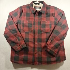 Bass Flannel Chore Jacket Sherpa Lined Xl Mens Plaid